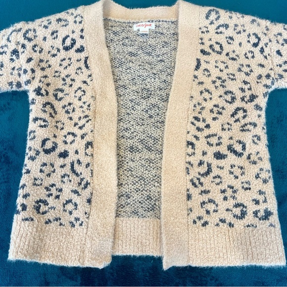 Cat & Jack Tan and Black Leopard Cardigan - Picture 3 of 10
